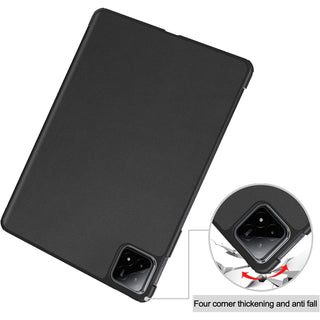 Husa Sigloo pentru tableta Xiaomi Pad 6S Pro 12.4' (2024) – Slim, Tri-Fold Magnetic, Piele Ecologica, Antisoc, Stand Reglabil, – Negru