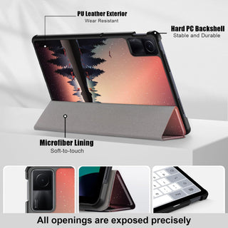 Husa Sigloo pentru tableta Xiaomi RedMi Pad SE 11" (2023) – Slim, Tri-Fold Magnetic, Piele Ecologica, Suport Stand, Antisoc – model Nightfall