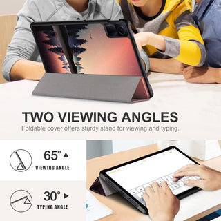 Husa Sigloo pentru tableta Xiaomi RedMi Pad SE 11" (2023) – Slim, Tri-Fold Magnetic, Piele Ecologica, Suport Stand, Antisoc – model Nightfall
