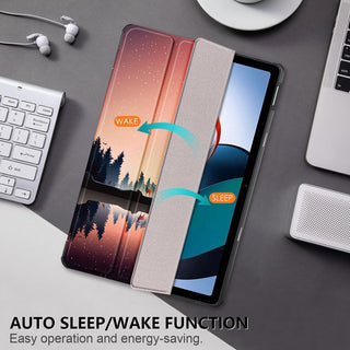 Husa Sigloo pentru tableta Xiaomi RedMi Pad SE 11" (2023) – Slim, Tri-Fold Magnetic, Piele Ecologica, Suport Stand, Antisoc – model Nightfall
