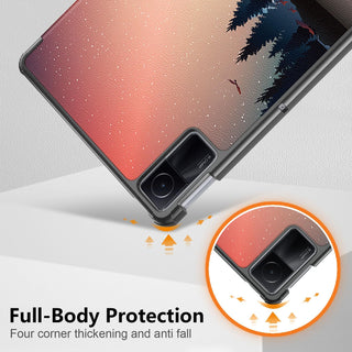 Husa Sigloo pentru tableta Xiaomi RedMi Pad SE 11" (2023) – Slim, Tri-Fold Magnetic, Piele Ecologica, Suport Stand, Antisoc – model Nightfall