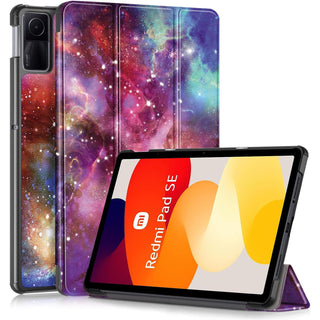 Husa Sigloo pentru tableta Xiaomi RedMi Pad SE 11" (2023) – Slim, Tri-Fold Magnetic, Piele Ecologica, Suport Stand, Antisoc –model Galaxy