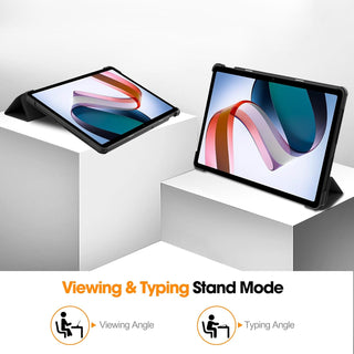 Husa Sigloo pentru tableta Xiaomi RedMi Pad SE 11" (2023) – Slim, Tri-Fold Magnetic, Piele Ecologica, Suport Stand, Antisoc –Negru