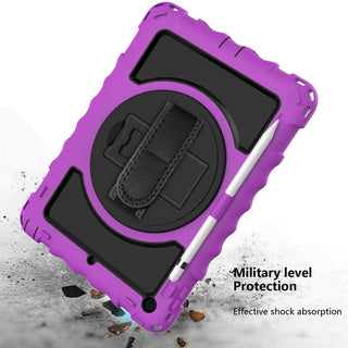 Husa Sigloo, pentru tableta Apple iPad 9th/8th/7th Gen (2021/2020/2019) - Protectie completa, stand, curea umar, suport pen, Violet