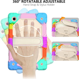 Husa Sigloo pentru Samsung Galaxy A8 10.5" (2021) (SM-X200/X205/X207), cu Suport de Sustinere, Curea de Umar, Albastru multicolor
