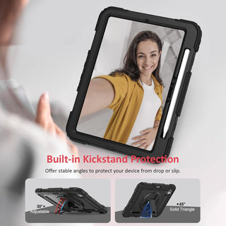 Husa premium Sigloo pentru Apple iPad Mini 7/6 (2024/2021), 8.3", Protectie Completa, Suport Creion, Stand Rotativ, Antishok, Negru