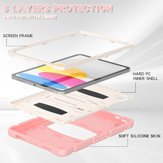 Hus? Shockproof Armor pentru Samsung Galaxy Tab A9, 8.7", Sigloo, stand Built-in, Protectie 360, Roz