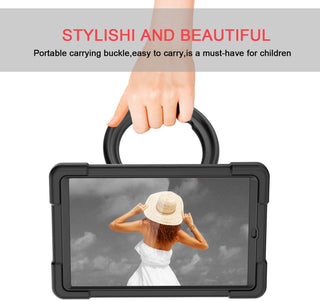 Husă Sigloo pentru iPad 9/8/7 Gen (2021/2020/2019), Carcasă Rezistentă pentru Copii, Protecție Dual-Layer, Mâner Robust, Stand Rotativ 360°