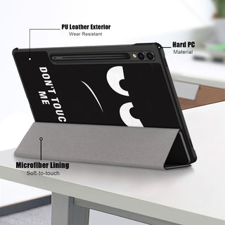 Husa tableta Lenovo Tab P12 (TB370FU) 12.7 inch, 2023, functie sleep/wake-up, ultralight de tip stand, Sigloo, Don't Touch Me