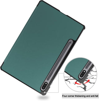 Husa tableta Lenovo Tab P12 (TB370FU) 12.7 inch, 2023, functie sleep/wake-up, ultralight de tip stand, Sigloo, Pine Green