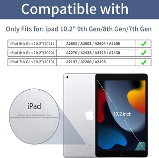 Pachet complet 360ø Sigloo: Hus? Shockproof Armor + Folie integrat? pentru Apple iPad 9th/8th/7th Gen (2021/2020/2019), 10.2", cu stand rotativ, suport creion, curea umar,Portocaliu Neon