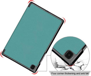 Husă Slim Sigloo Smart Cover pentru Samsung Tab A8, Verde Marin