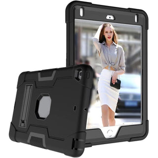 Husa Sigloo pentru iPad 9.7" (iPad Air 2, iPad 5/6, iPad Pro 9.7) ) – Antisoc si Antizgarieturi cu Suport integrat – Negru