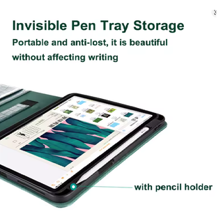 Husa Sigloo iPad 9.7" (iPad Air 1/2, iPad 5/6) – Tip Business din Piele PU, Buzunare pentru Documente, Curea de Umar si Mana – Negru