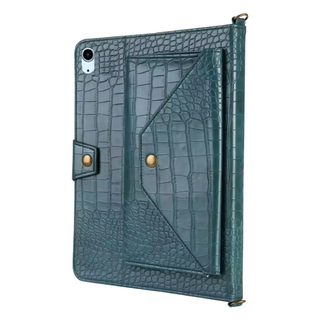 Husa pentru iPad Pro 12.9” (2022/2021/2020/2018), iPad Air 13(2024) – stil piele de crocodil, inchidere magnetica, design elegant, curea integrata