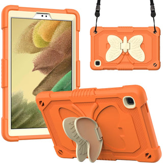 Husa Shockproof Armor pentru Samsung Galaxy Tab A7 Lite(SM-T220/T225), 8.7", Sigloo, stand Fluture, Protectie 360, Orange