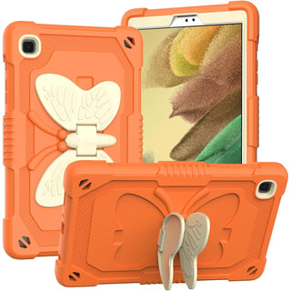 Husa Shockproof Armor pentru Samsung Galaxy Tab A7 Lite(SM-T220/T225), 8.7", Sigloo, stand Fluture, Protectie 360, Orange