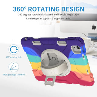 Husa Sigloo pentru iPad Air13 (2024/2025), iPad Pro 12.9'' (2020/2021/2022), Antisoc, Antipraf, cu Stand si Curea de Umar – Rosu multicolor