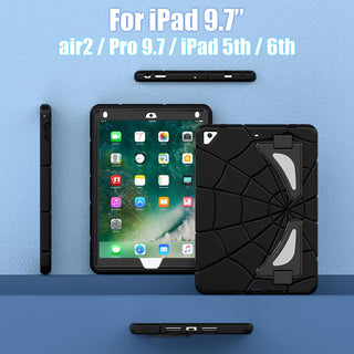 Husa Sigloo pentru iPad 9.7" (iPad 5/6, Air 2, Pro 9.7) cu Suport Spider, Protectie Rigida Antisoc –Negru