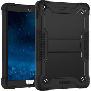 Husa Sigloo iPad 9.7" (iPad 5/6, Air 2, Pro 9.7) – 3 Straturi Protectie, Suport Integrat, Ecran Protejat, Antisoc – Negru carbune