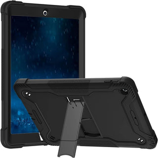 Husa Sigloo iPad 9.7" (iPad 5/6, Air 2, Pro 9.7) – 3 Straturi Protectie, Suport Integrat, Ecran Protejat, Antisoc – Negru carbune