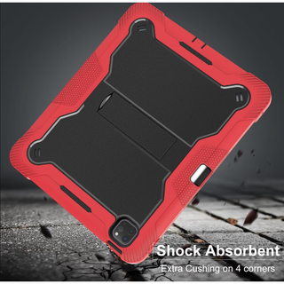 Husa de Protectie iPad Air 11" (M3 2025 / M2 2024), IPad Air5, Antisoc, Suport Rabatabil, Suport SmartPEN, Carcasa Robusta Copii & Adulti, Rosu