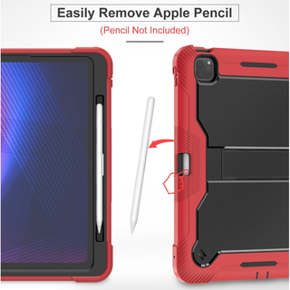 Husa de Protectie iPad Air 11" (M3 2025 / M2 2024), IPad Air5, Antisoc, Suport Rabatabil, Suport SmartPEN, Carcasa Robusta Copii & Adulti, Rosu