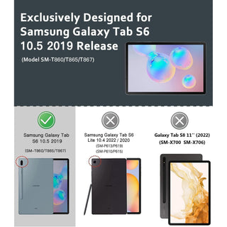 Husa Shockproof Armor pentru Samsung Galaxy Tab S6 (SM-T860/T865/T867), 10.5", Sigloo, stand Built-in, Protectie 360, Albastru Electric