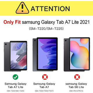 Husa Shockproof Armor pentru Samsung Galaxy Tab A7 Lite(SM-T220/T225), 8.7", Sigloo, stand Built-in, Protectie 360, Albastru multicolor