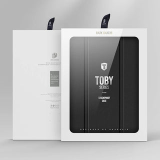 Husa inteligenta cu suport stylus DuxDucis, Toby, Pentru Samsung Galaxy Tab S7, 11", Negru