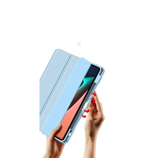 Husa DuxDucis, pentru Xiaomi Pad 5/5 Pro, Piele ecologica, Albastru deschis