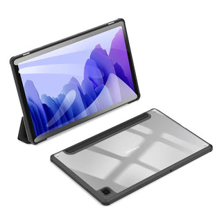 Husa Dux Ducis, Toby, Poliuretan, Piele ecologica, compatibil cu Samsung Galaxy Tab A7 10.4'' 2020, Negru