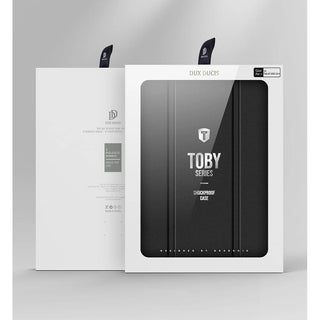 Husa Dux Ducis, Toby, Poliuretan, Piele ecologica, compatibil cu Samsung Galaxy Tab A7 10.4'' 2020, Negru