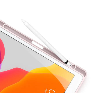 Husa inteligenta cu suport stylus DuxDucis, Toby, Pentru iPad 2019/2020/2021, 10.2", Roz