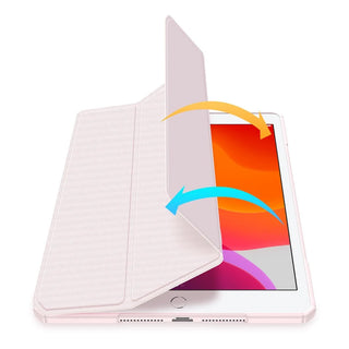 Husa inteligenta cu suport stylus DuxDucis, Toby, Pentru iPad 2019/2020/2021, 10.2", Roz