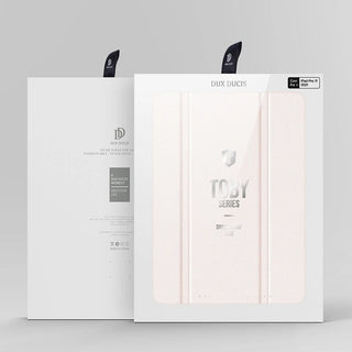 Husa inteligenta cu suport pentru Apple Pencil, Dux Ducis, Toby, Compatibil cu iPad Pro 2021, 11'', Piele ecologica, Roz