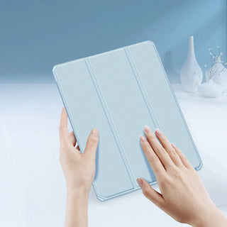 Husa de protectie Dux Ducis Toby Armored pentru iPad Pro 12.9'' 2021, Piele ecologica/TPU, Albastru