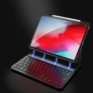 Husa cu tastatura integrata, pentru Ipad Pro 11 (2018), model A2013/A1934/A1980, 11', Sigloo, Negru
