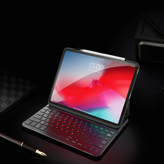 Husa cu tastatura integrata, pentru Ipad Pro 11 (2018), model A2013/A1934/A1980, 11', Sigloo, Negru