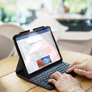 Husa cu tastatura integrata, pentru Ipad Pro 11 (2018), model A2013/A1934/A1980, 11', Sigloo, Negru