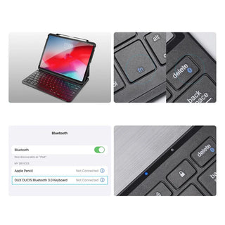 Husa cu tastatura integrata, pentru Ipad Pro 11 (2018), model A2013/A1934/A1980, 11', Sigloo, Negru