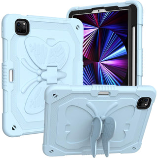 Husa premium Sigloo pentru Apple iPad Air 11, Air 5, Air 4, (11/10.9 Inch) – Protectie Completa, Suport Creion, Stand Fluture, Curea, Bleu