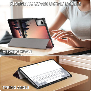 Husa Slim Sigloo, Smart Cover, Trifold, pentru Lenovo Tab M11 2024 (TB-330FU/TB-330XU/TB-331FC), 11", Mirror in The Lake