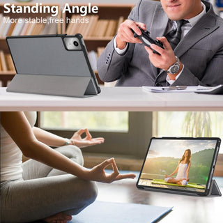 Husa Slim Sigloo, Smart Cover, Trifold, pentru Lenovo Tab M11 2024 (TB-330FU/TB-330XU/TB-331FC), 11",  Grey