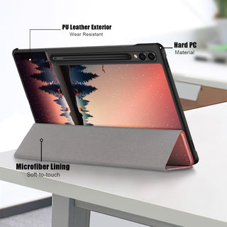 Husa tableta Lenovo Tab P12 (TB370FU) 12.7 inch, 2023, functie sleep/wake-up, ultralight de tip stand, Sigloo, Mirror in The Lake
