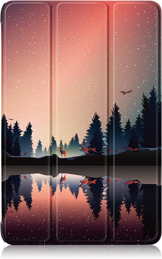 Husa tableta Lenovo Tab P12 (TB370FU) 12.7 inch, 2023, functie sleep/wake-up, ultralight de tip stand, Sigloo, Mirror in The Lake