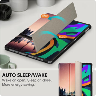 Husa Slim Sigloo, Smart Cover, Trifold, pentru Lenovo Tab M11 2024 (TB-330FU/TB-330XU/TB-331FC), 11", Mosaic