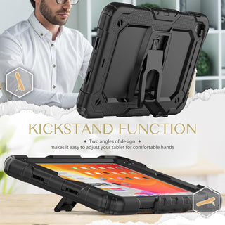 Husa premium Sigloo pentru Apple iPad Mini 7/6 (2024/2021), 8.3", Protectie Completa, Suport Creion, Stand Built -in, Curea Umar, Anti-Soc, Negru