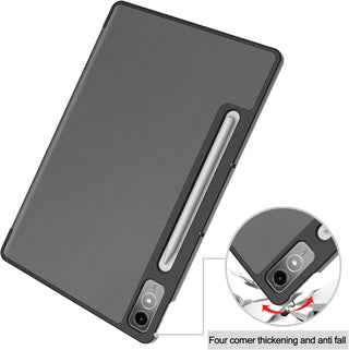 Husa tableta Lenovo Tab P12 (TB370FU) 12.7 inch, 2023, functie sleep/wake-up, ultralight de tip stand, Sigloo, Red Wine