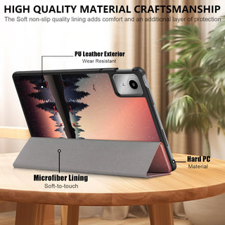 Husa Slim Sigloo, Smart Cover, Trifold, pentru Lenovo Tab M11 2024 (TB-330FU/TB-330XU/TB-331FC), 11", Mirror in The Lake